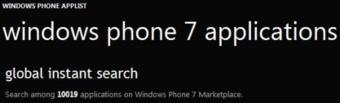 Windows Phone 7 Marketplace    10000 