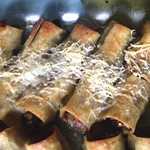 Каннелони с баклажанами и грибами