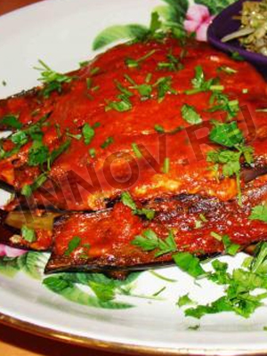 Закуски: Холодная закуска из баклажанов