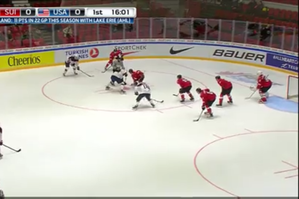 Американцы разгромили швейцарцев в матче молодежного ЧМ по хоккею