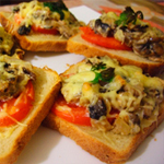 Закуски: Бутерброд с мясным фаршем