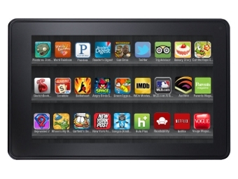 Amazon использует экран Kindle Fire для демонстрации рекламы