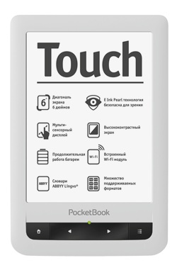 PocketBook Touch – первый ридер PocketBook с емкостным сенсорным экраном E Ink Pearl и поддержкой «мультитач» 