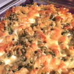 Запеканка из макарон с фаршем и цветной капустой