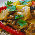 Простые вторые блюда из картофеля: Картофель с грибами и сыром