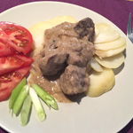 Куриная печень по-строгановски
