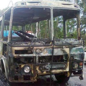 Пожар в нижегородской маршрутке