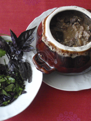 Рецепты для диабетиков: Баклажаны с мясом под ореховым соусом в горшочках 
