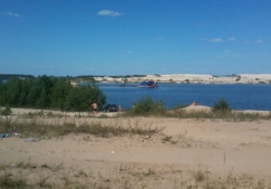 Пляж на озере ЗКПД-4