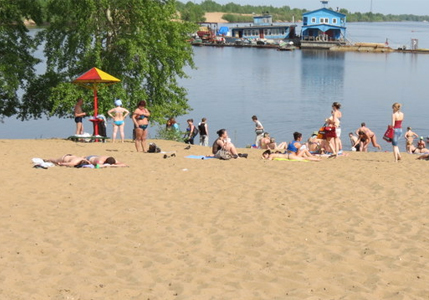 Пляж на Гребном канале