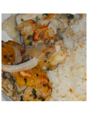 Рецепты простых бдюд из рыбы: Камбала с рисом и овощами
