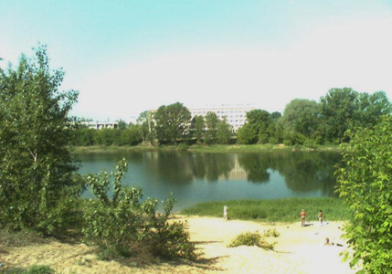 Пляж на озере Силикатное