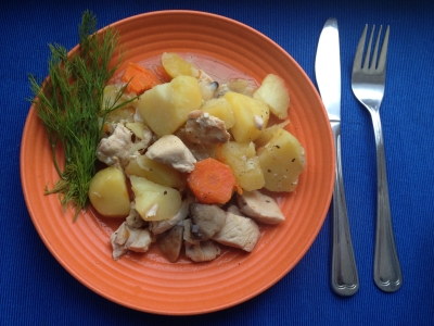 Простые вторые блюда: Рагу из курицы с овощами