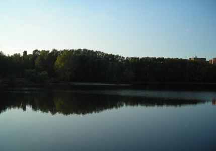 Пляж на озере Светлоярское