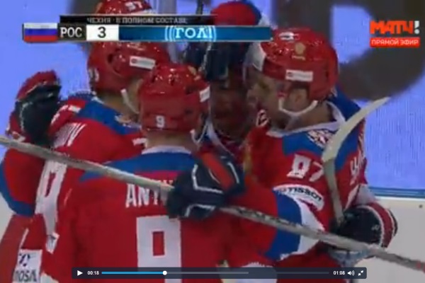 Сборная России по хоккею победила чехов на Шведских играх