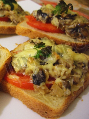 Закуски: Бутерброд с мясным фаршем