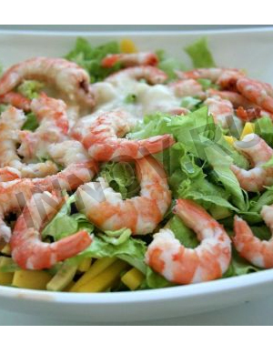Простые рецепты салатов из морепродуктов: Креветки с соусом "Айоли"
