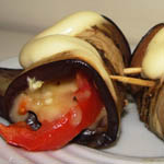 Вторые блюда из овощей: Рулетики из баклажанов