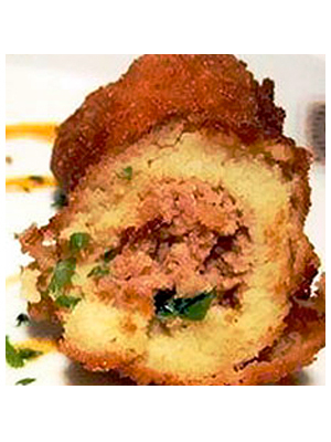 Рецепты из рубленого мяса: Картофельные шарики с мясом
