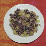 Постное блюдо: Картофельный салат с грибами