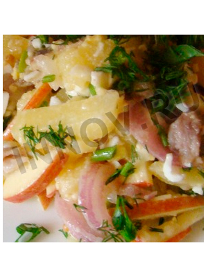 Простые рецепты салатов: Картофельный салат с селедкой