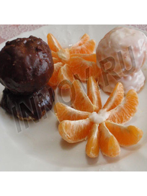 Вкусный фруктовый десерт: «Белое и черное»