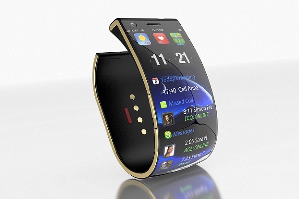 Samsung создаёт смартфон в виде наручного браслета