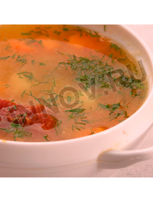 Рецепты супов: Суп гороховый с копченостями
