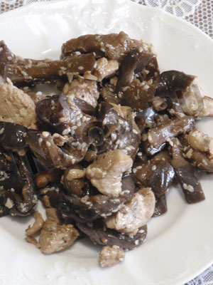 Холодные закуски: Баклажаны с курицей