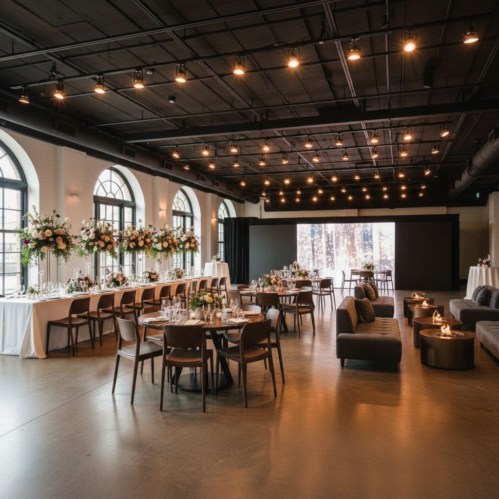 Элегантно сервированные столы на мероприятии, демонстрирующие как аренда столов помогает создать идеальную атмосферу без лишних затрат.